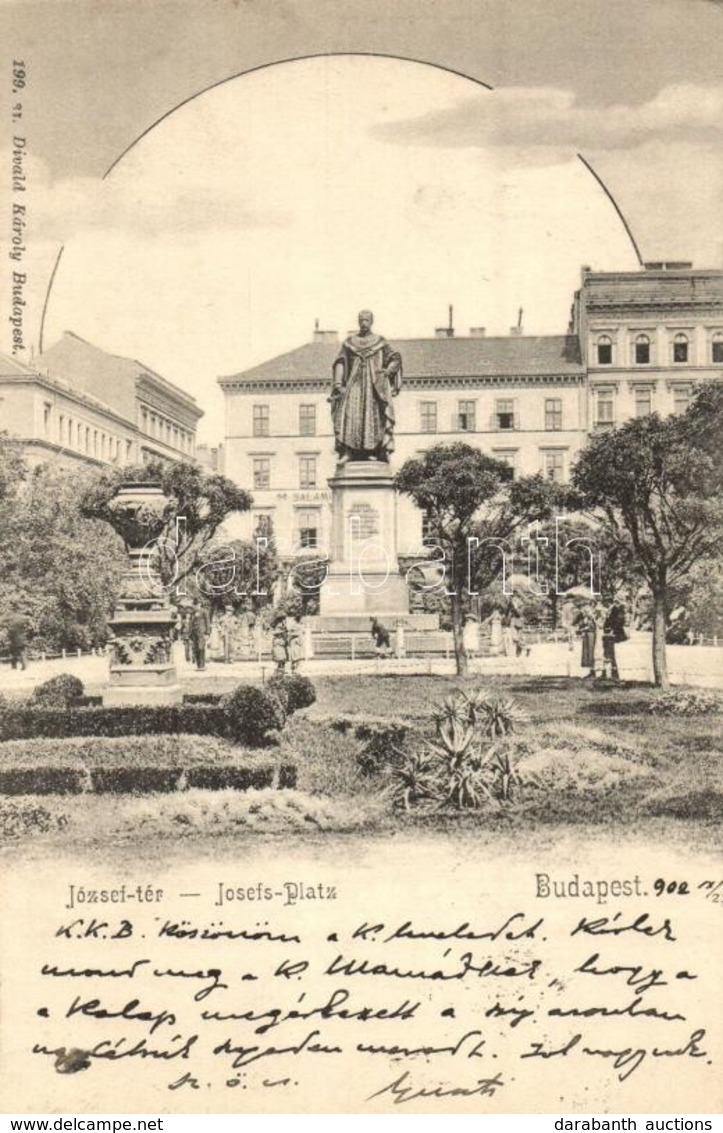 T2 Budapest V. József Tér, József Nádor Szobor. Divald Károly 199. Sz. - Unclassified