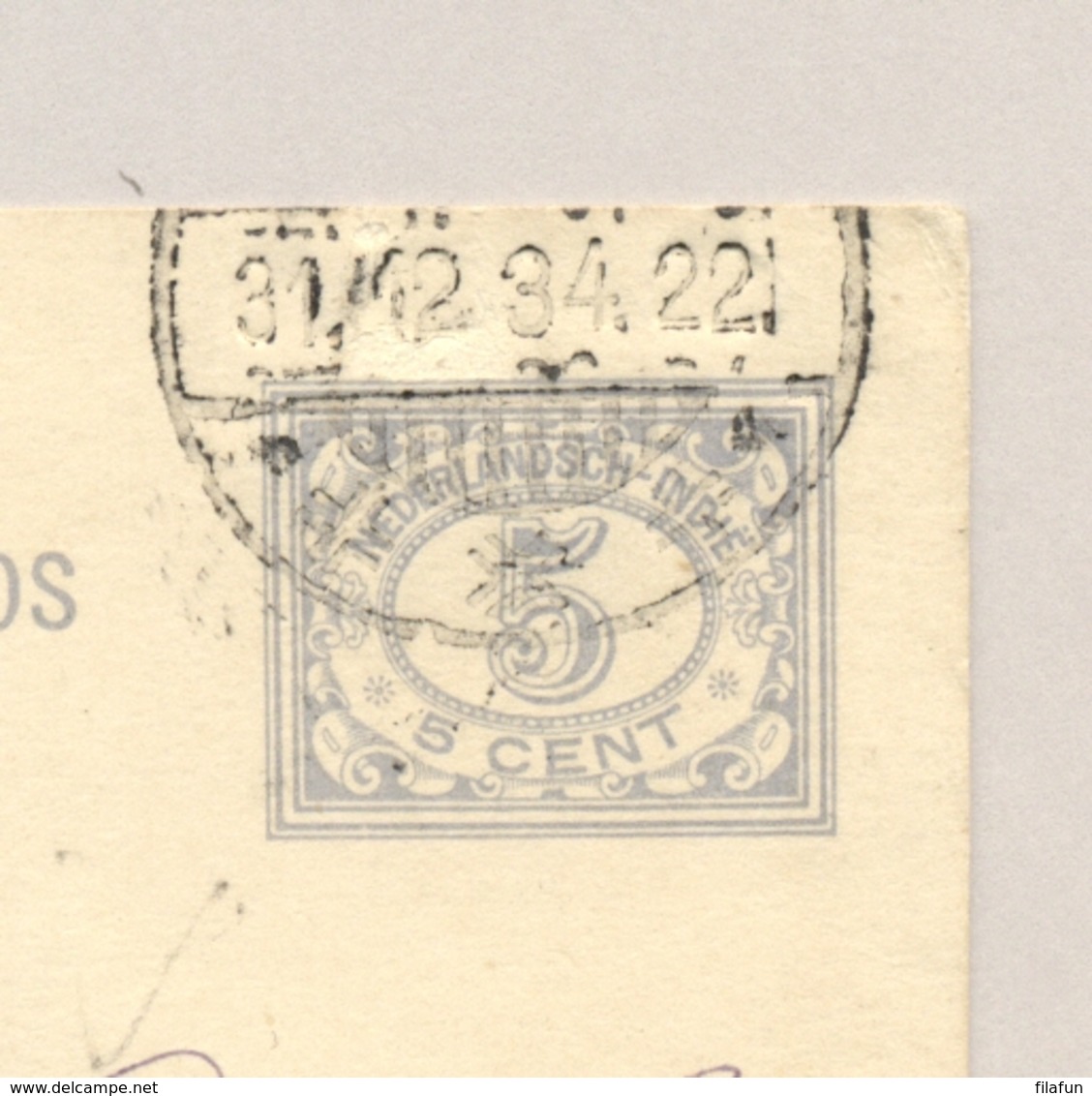 Nederlands Indië - 1934 - 5 Cent Cijfer, Briefkaart G55a Van Cheribon Naar Bandoeng/11 - Nederlands-Indië