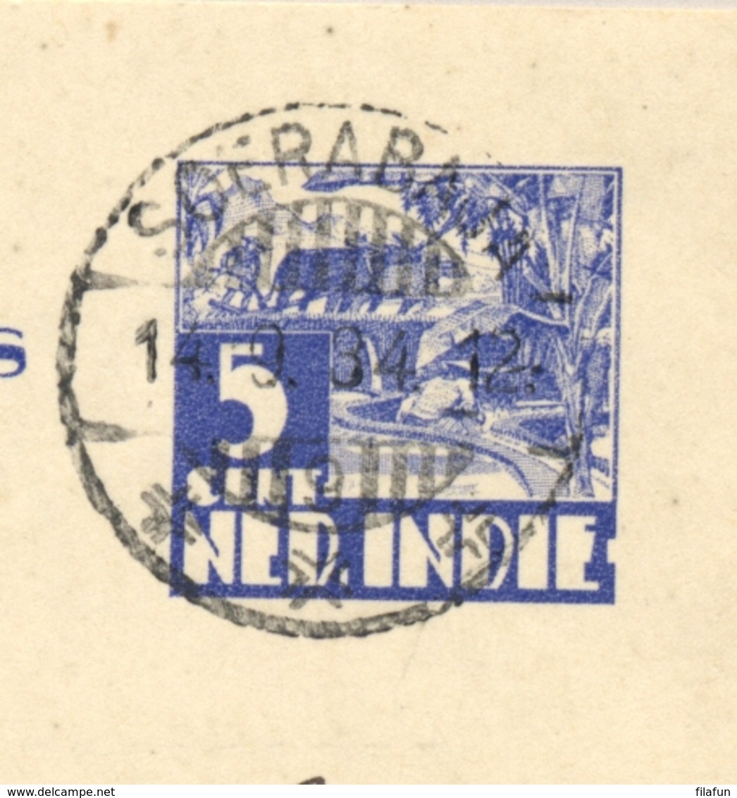 Nederlands Indië - 1934 - 5 Cent Karbouwen, Briefkaart G56 Van Soerabaja Naar LB MALANG/7 - Indes Néerlandaises