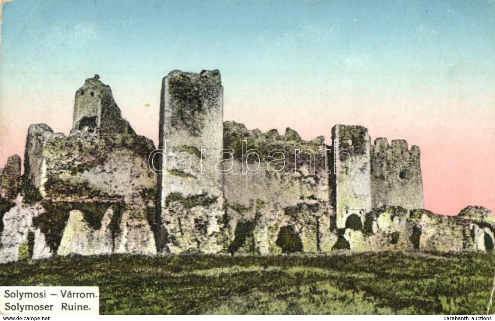 ** T2/T3 Lippa, Lipova; Solymos Vára. Kiadja Özv. Krivány Györgyné / Cetatea Soimos / Castle Ruins (EK) - Unclassified