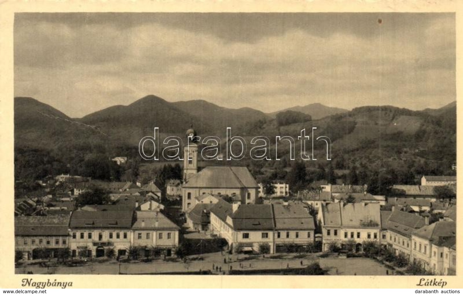 T2/T3 Nagybánya, Baia Mare; Fő Tér, Látkép, Gergely Gyula üzlete, Braun Miklós Kiadása / Main Square, General View (EK) - Zonder Classificatie