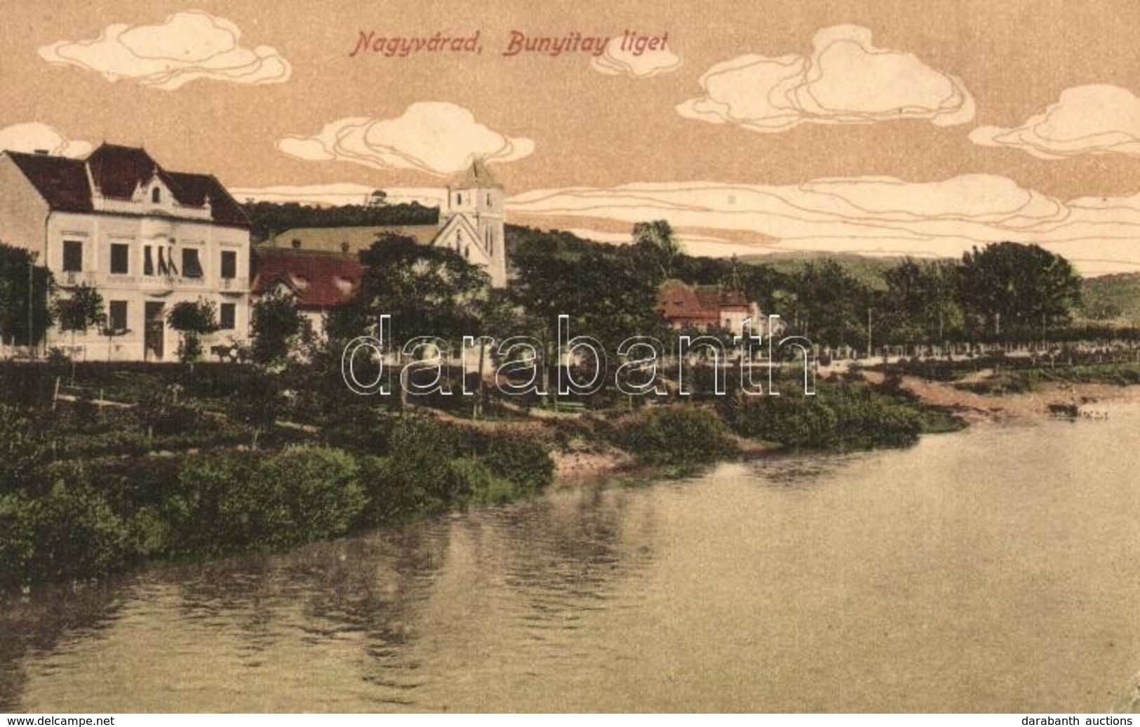 T2 1916 Nagyvárad, Oradea; Bunyitay Liget / Riverbank - Unclassified