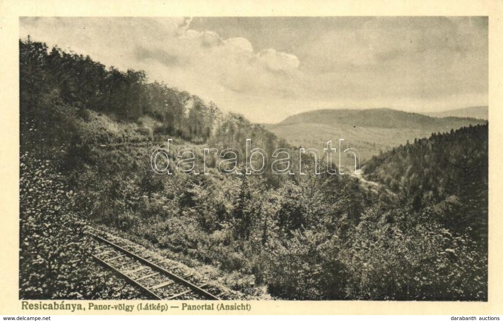 ** T1/T2 Resicabánya, Resita; Panor-völgy, Vasút, Kiadja Weiss Adolf / Valley, Railway - Zonder Classificatie