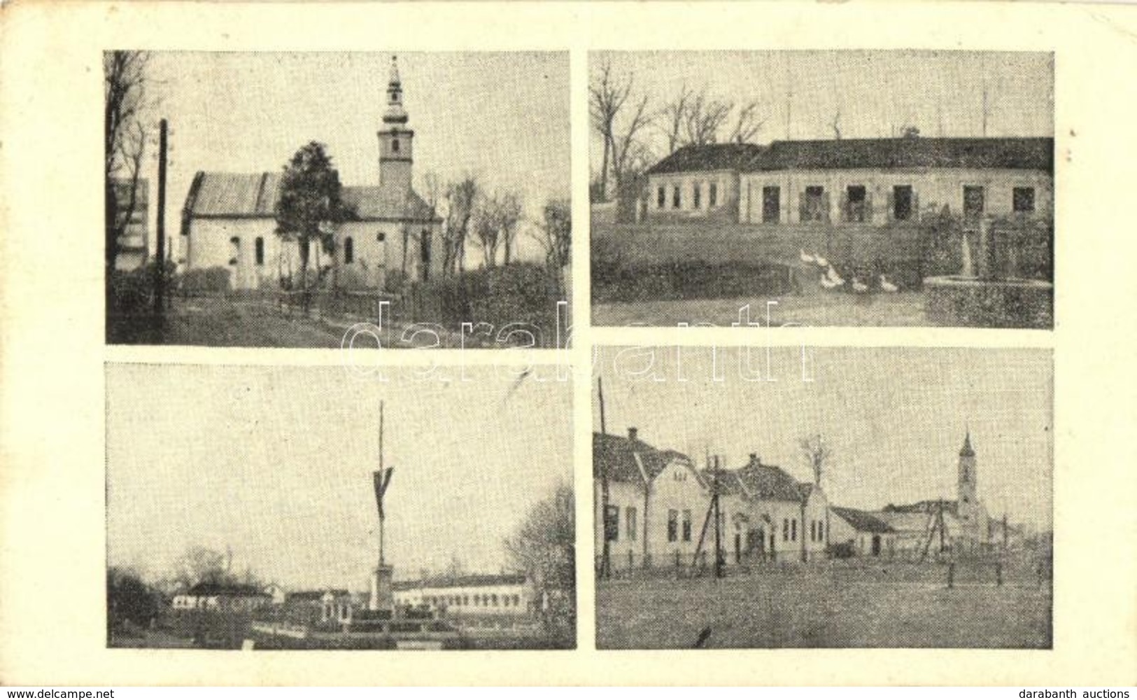 T2/T3 1948 Szalárd, Salard; Templomok, Országzászló, üzlet / Churches, Hungrian Flag, Shop (EK) - Unclassified