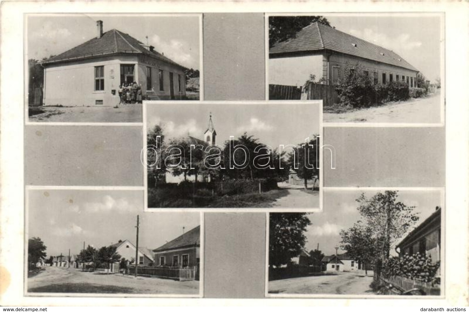 T2 Hegysúr, Hruby Súr; Szövetkezet, Iskola, Kápolna, Utcaképek. Kaksa Fényképész / Cooperative, School, Chapel, Street - Unclassified