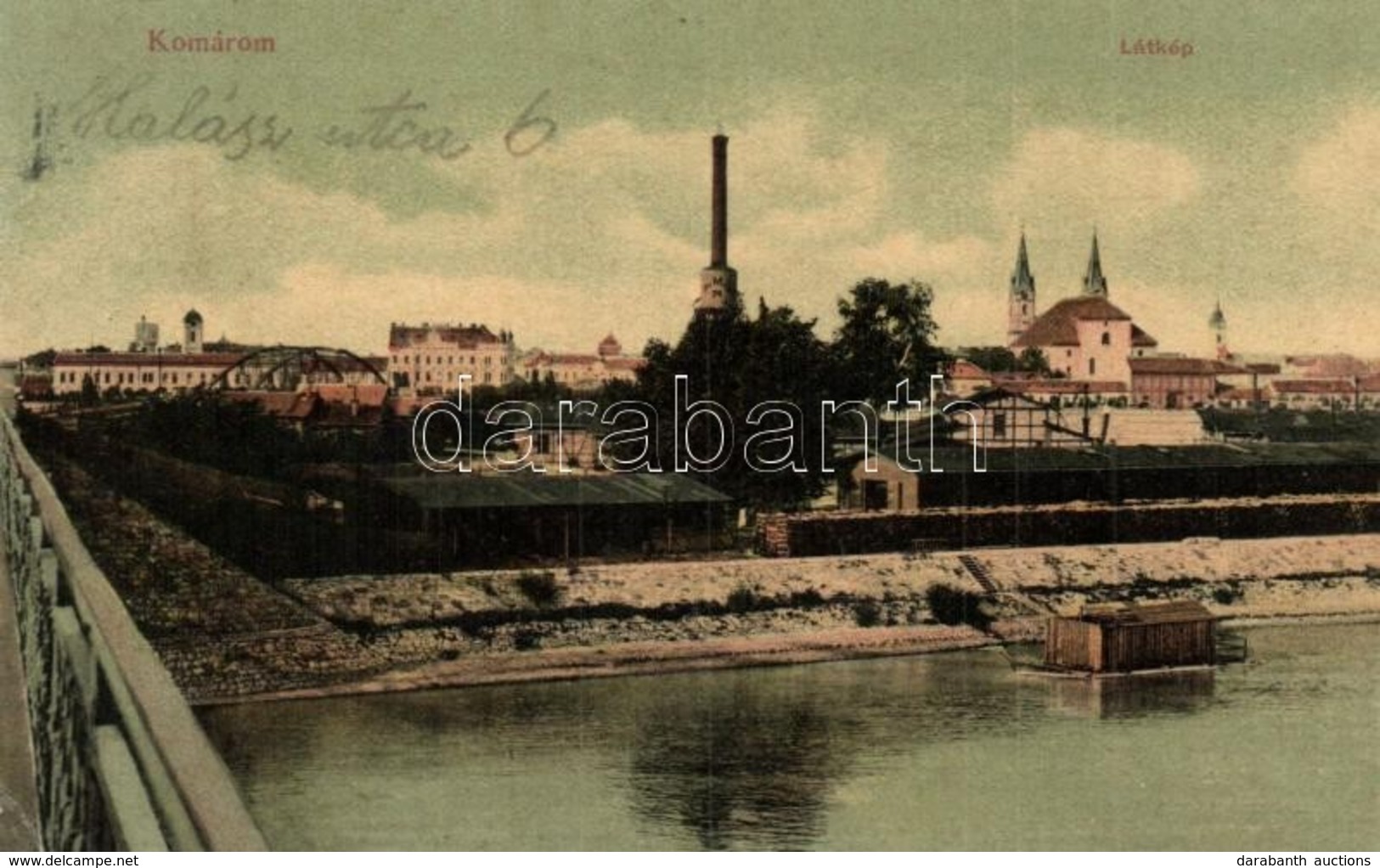 T2/T3 Komárom, Komárnó; Dunai úszóház / Floating House On The River (EK) - Ohne Zuordnung