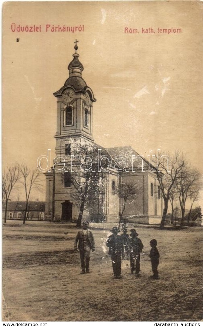 ** T3 Párkány, Stúrovó; Római Katolikus Templom. Kiadja Prezs Rezső / Catholic Church (felületi Sérülés / Surface Damage - Zonder Classificatie