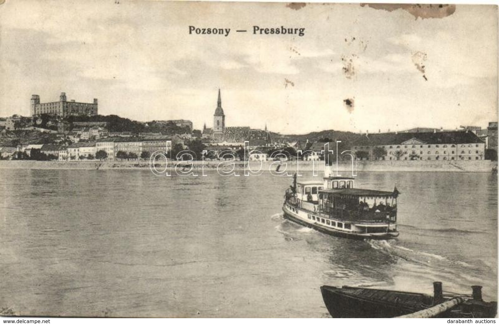 T2/T3 Pozsony, Pressburg, Bratislava; Vár, Gőzhajó / Castle, Steamship (EK) - Unclassified