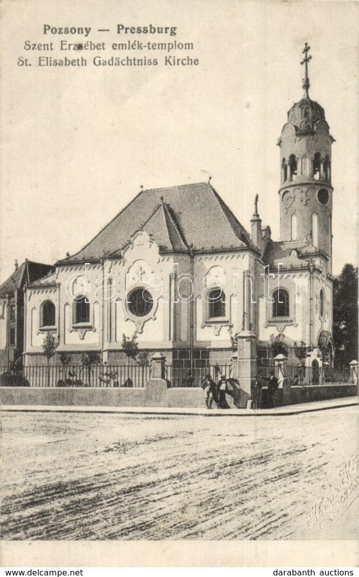 T2 1917 Pozsony, Pressburg, Bratislava; Szent Erzsébet Emléktemplom. Sudek Antal Kiadása / St. Elisabeth Gadächtniss Kir - Unclassified