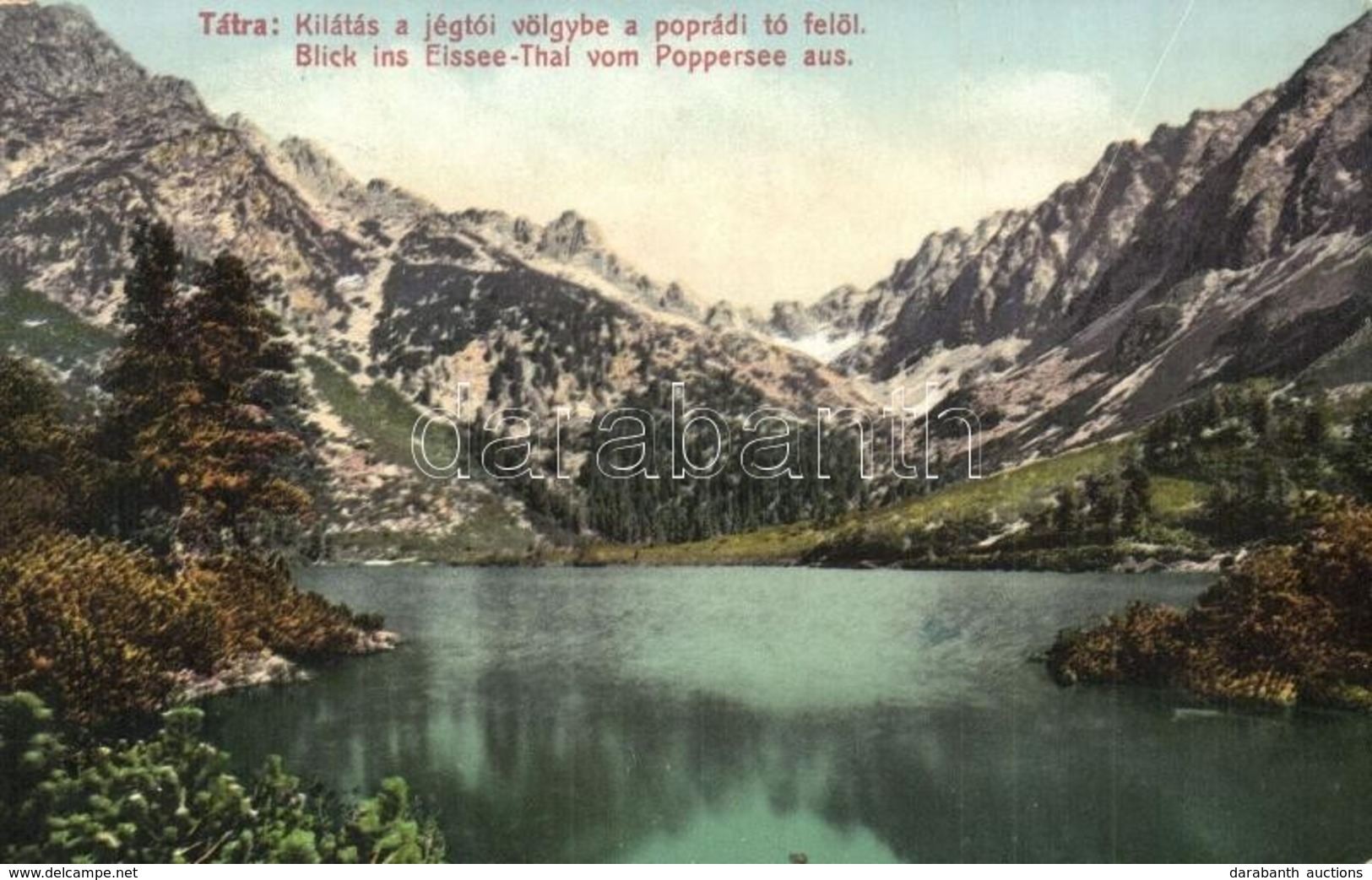 T2/T3 Tátra, Jégtói-völgy, Poprádi Tó, Cattarino S. Utóda Földes Samu Kiadása / Valley, Lake (kopott Sarkak / Worn Corne - Unclassified