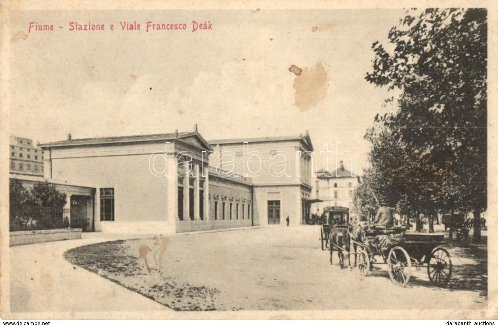 T2/T3 Fiume, Vasútállomás és Deák Ferenc Utca, Hotel Quarnero Lovashintó / Stazione E Viale Francesco Deák / Railway Sta - Unclassified