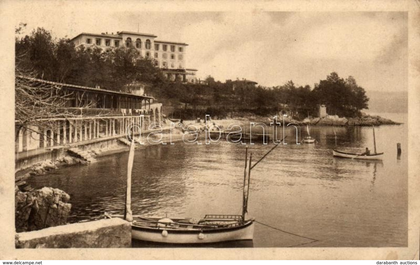 T2/T3 Lovran, Lovrana; Grand Hotel, Seebad, Boats (EK) - Unclassified