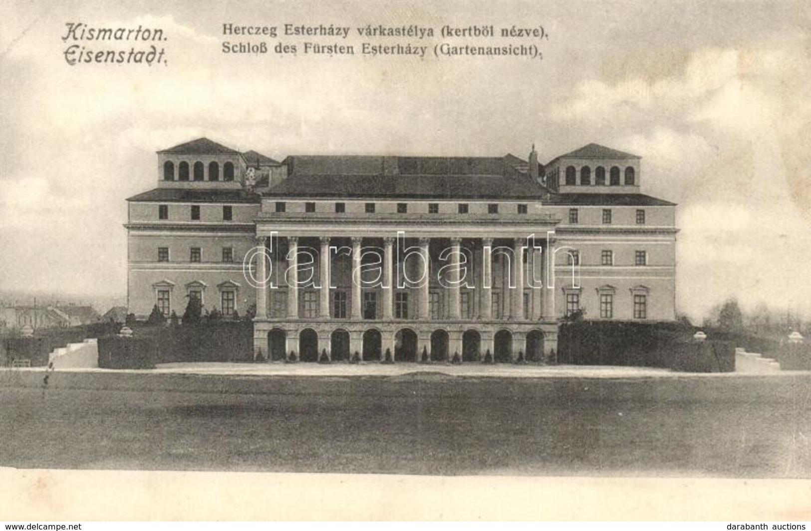 T2 1911 Kismarton, Eisenstadt; Herceg Eszterházy Várkastély A Kertből Nézve / Schloss / Castle - Zonder Classificatie