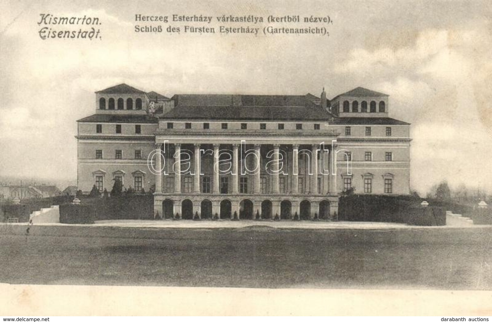 T2 1911 Kismarton, Eisenstadt; Herceg Eszterházy Várkastély A Kertből Nézve / Schloss / Castle - Unclassified