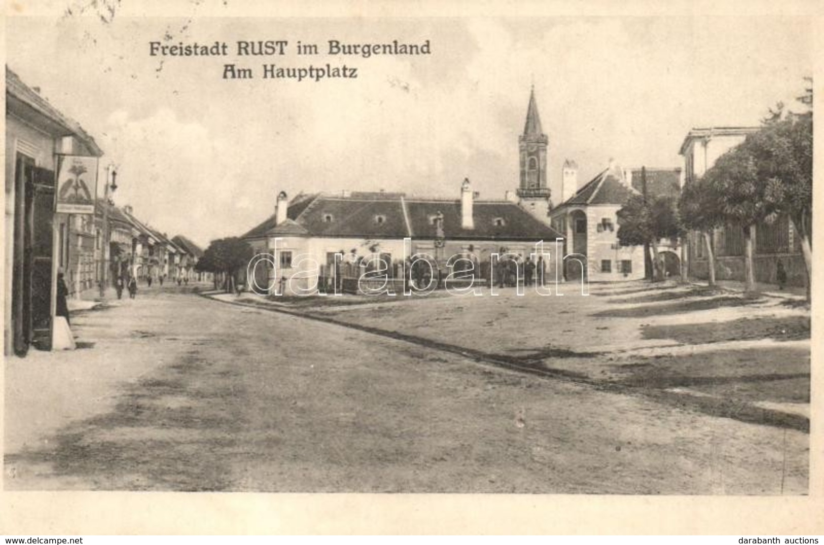 T2 Ruszt, Rust; Fő Tér, Strauss üzlete / Freistadt Im Burgenland, Am Hauptplatz / Main Square, Shop - Unclassified