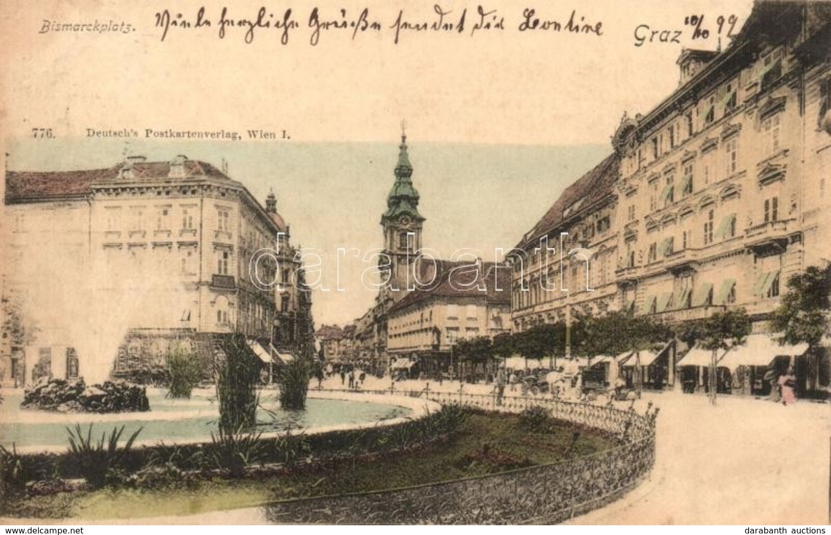 T2 1899 Graz, Bismarckplatz / Square, Shops - Unclassified