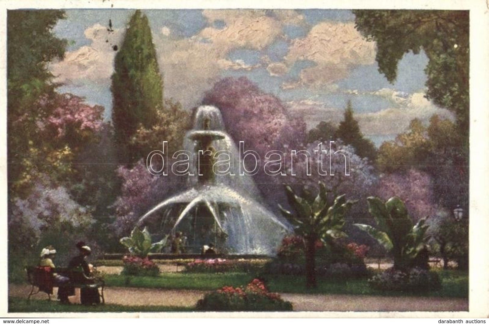 T2 Graz, Springbrunnen Im Stadtpark. Hans Hausner Künstlerkarte Nr. 7012/4. / Fountains In The Park - Sin Clasificación