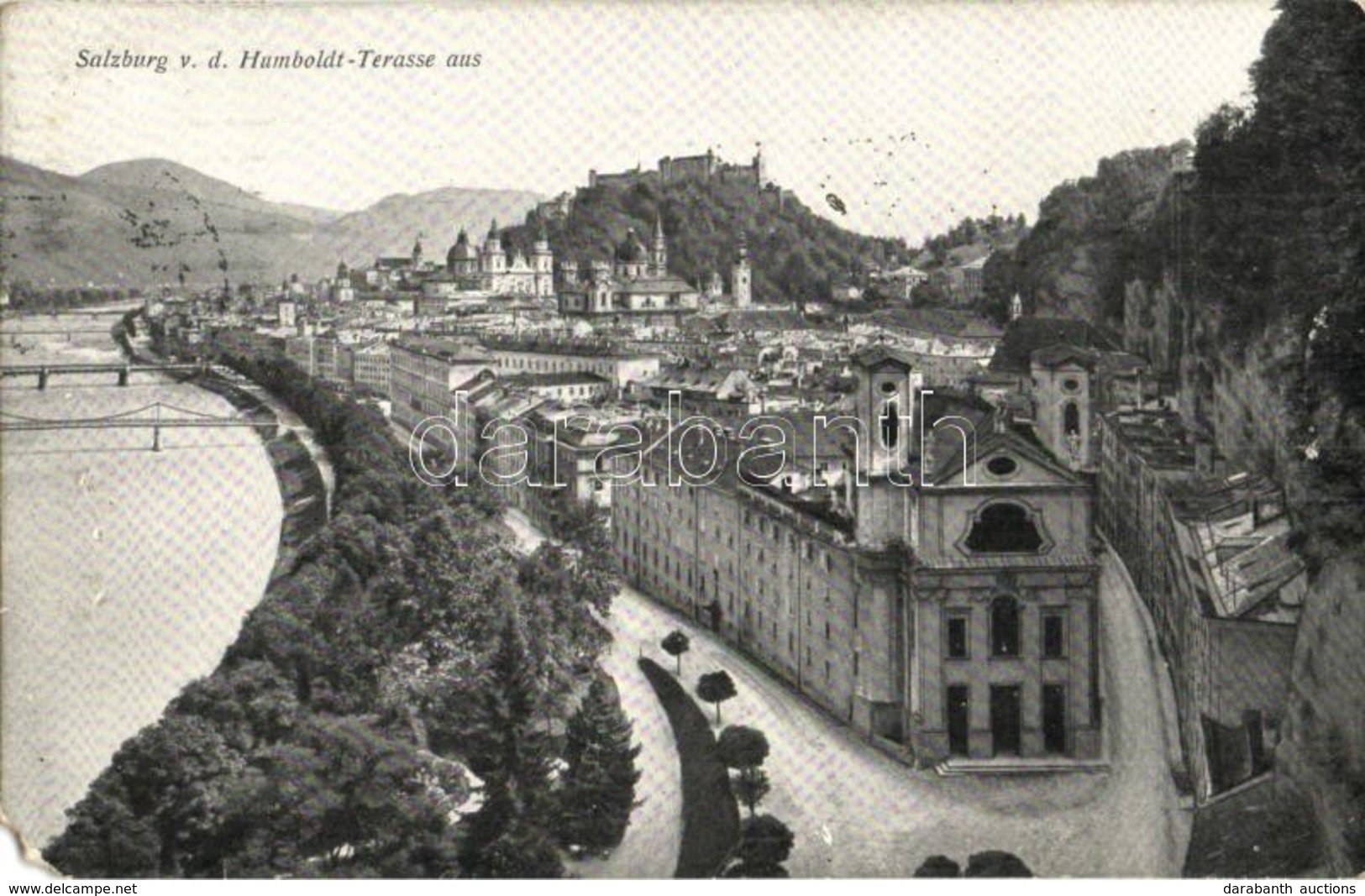 T4 Salzburg, V. D. Humboldt-Terasse Aus. Verlag U. Druck V. J. Huttegger 1910. Nr. 224. / General View, Church, Hohensal - Zonder Classificatie