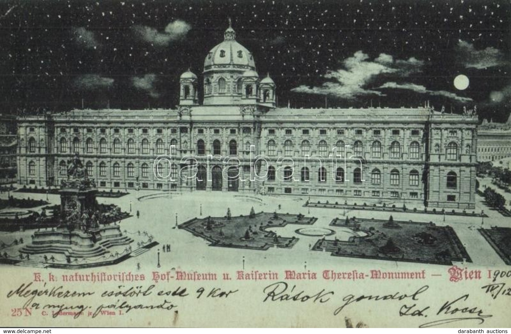 T2/T3 1900 Vienna, Wien I. K. K. Naturhistorisches Hof-Museum Und Kaiserin Maria Theresia Monument / Museum, Maria There - Zonder Classificatie