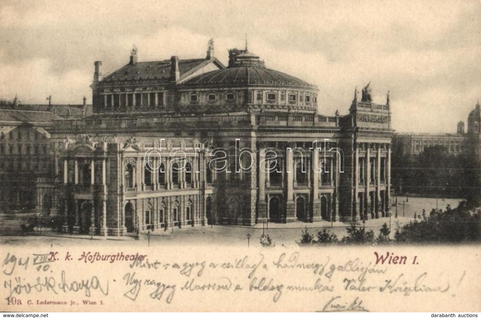 T2 1901 Vienna, Wien I. K. K. Hofburgtheater / Theater. C. Ledermann Jr. 19a - Zonder Classificatie