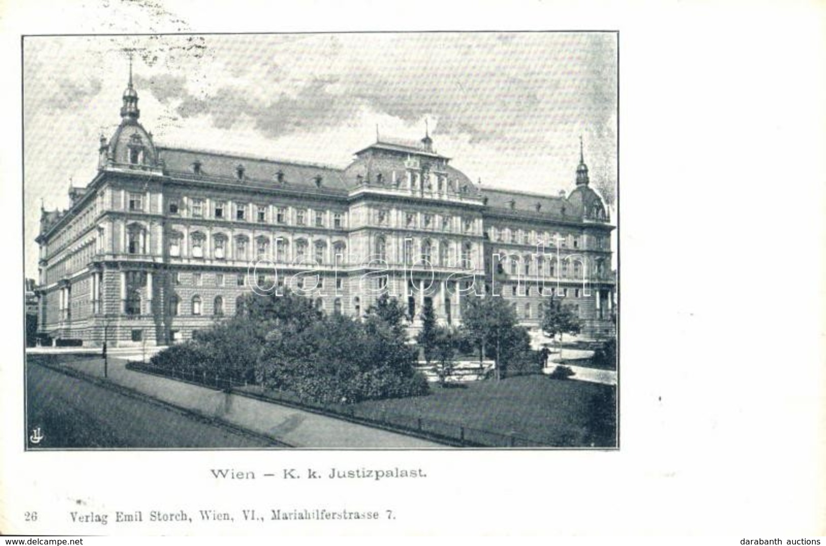 T2/T3 1900 Vienna, Wien I. Justizpalast / Palace Of Justice. Verlag Emil Storch 26. (EK) - Unclassified