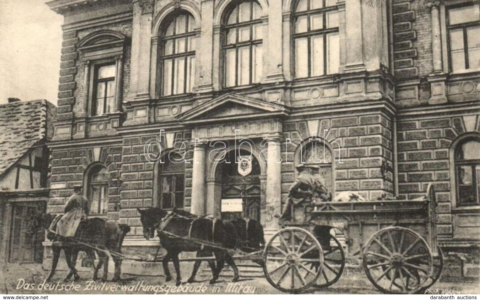 T2 1917 Jelgava, Mitau; Das Deutsche Zivilverwaltungsgebäude / German Civil Administration Building (EK) - Unclassified