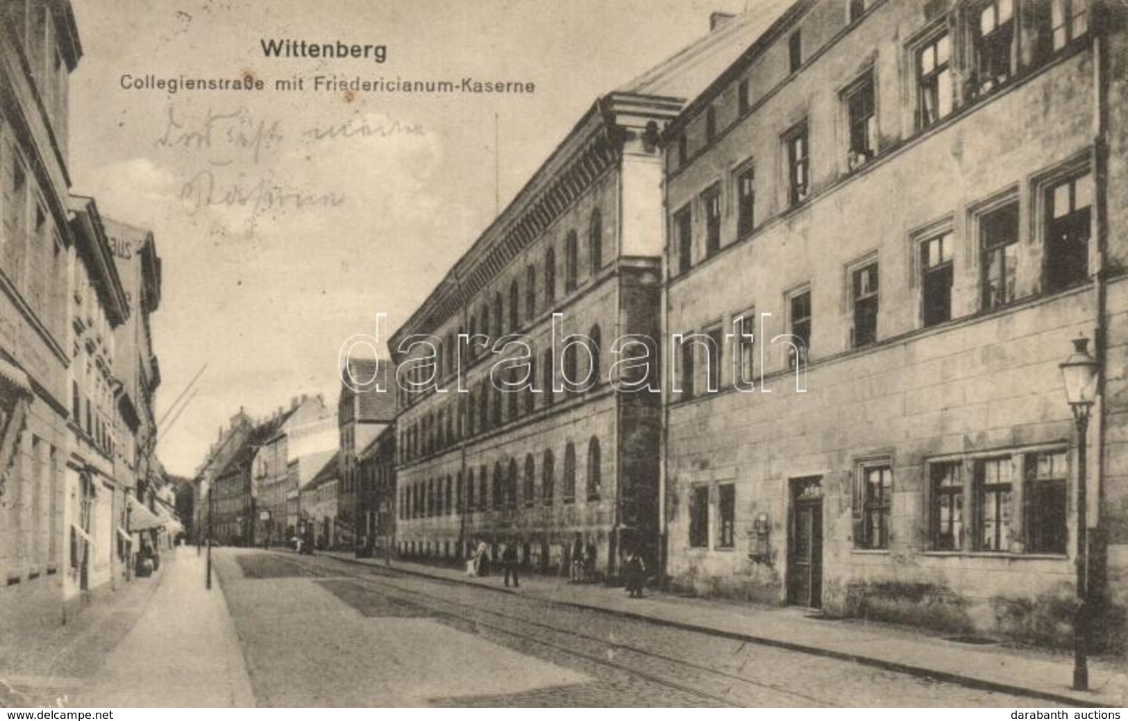T2/T3 Wittenberg, Collegienstrasse Mit Friedericianum-Kaserne / Street View With Military Barracks  (EK) - Zonder Classificatie