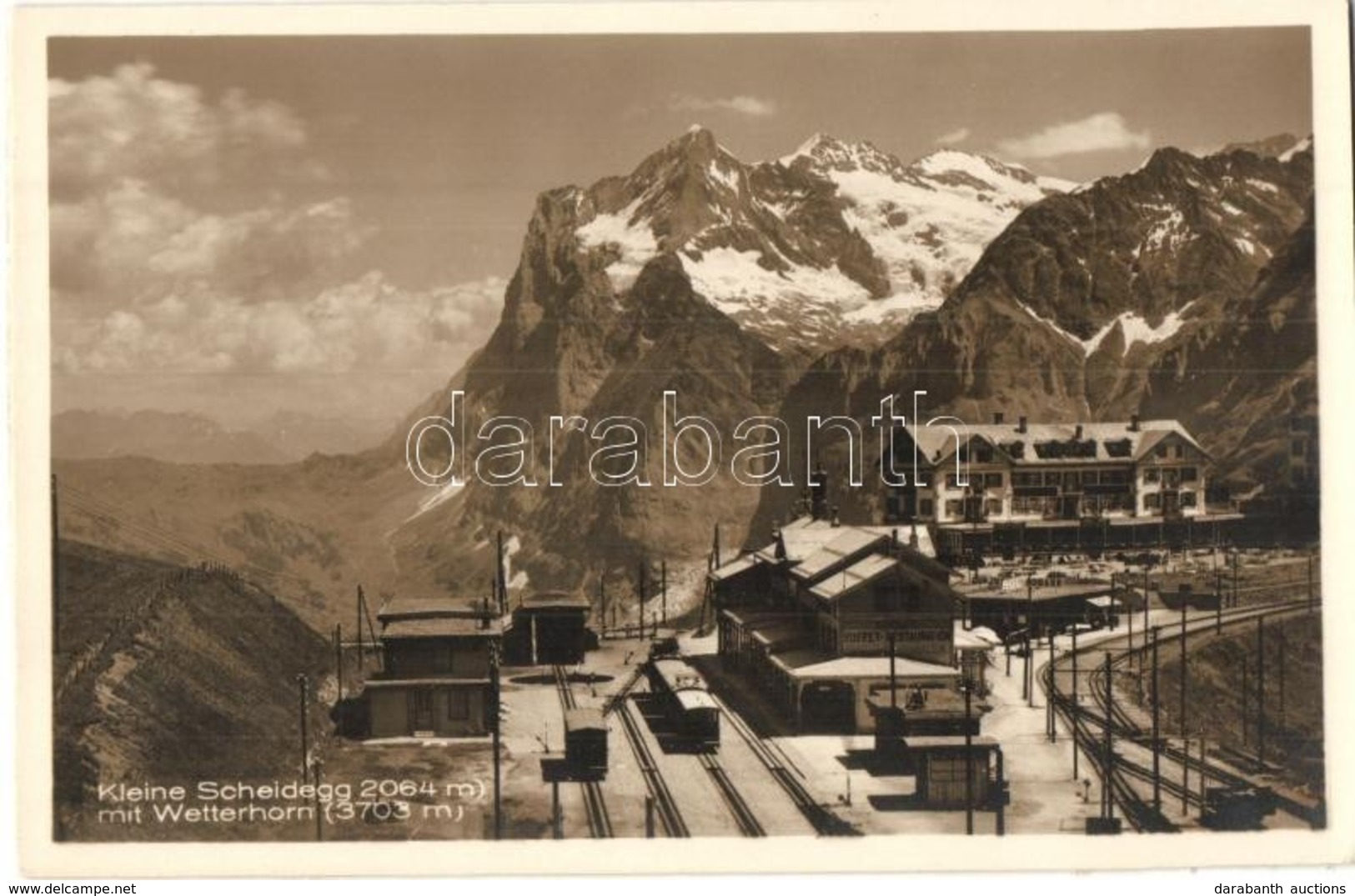 ** T1/T2 Kleine Scheidegg, Wetterhorn, Funicular Station, Mountains - Zonder Classificatie