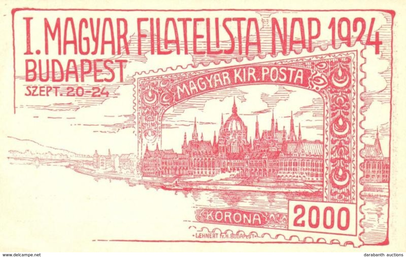 ** T2/T3 1924 Budapest, I. Magyar Filatelista Nap / 1st Hungarian Philatelist Day, So. Stpl S: Lehnert (EB) - Unclassified