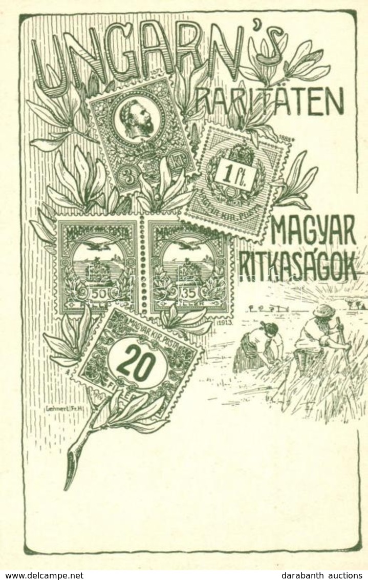 ** T2 Ungarn's Raritäten / Magyar Ritkaságok. Hungaria Bélyegkereskedés Kiadása / Hungarian Stamp Rarities. Art Nouveau, - Ohne Zuordnung