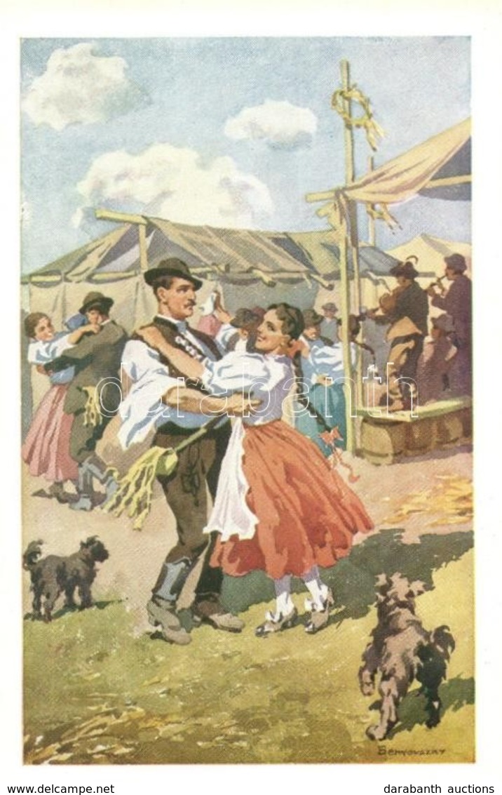 ** T1 Csárdás; Hortobágyi Folklór Művészlap / Hungarian Folklore Art Postcard S: Benyovszky - Zonder Classificatie