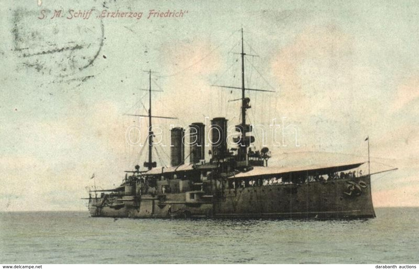 T2 SMS Erzherzog Friedrich Az Osztrák-Magyar Haditengerészet Csatahajója / K.u.K. Kriegsmarine Austro-Hungarian Navy Pre - Ohne Zuordnung