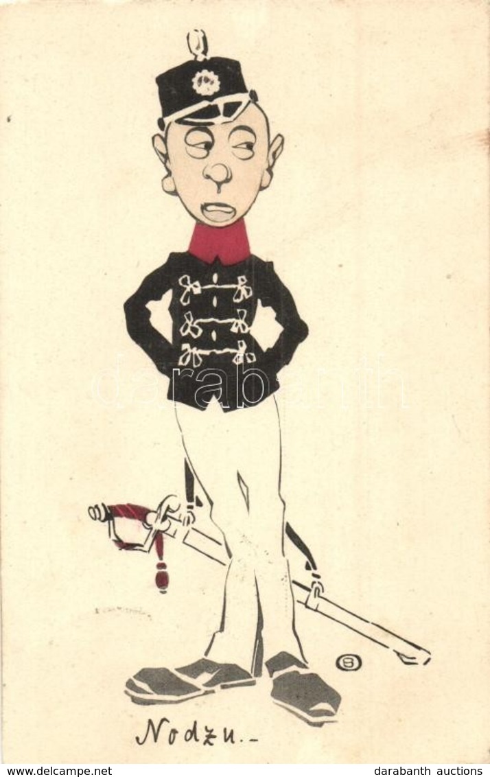 T2 Nodzu. Barcsay Adorján Levele / Caricature Of A Japanese Military Officer Of The Russo-Japanese War, D&C.B. Serie 223 - Unclassified