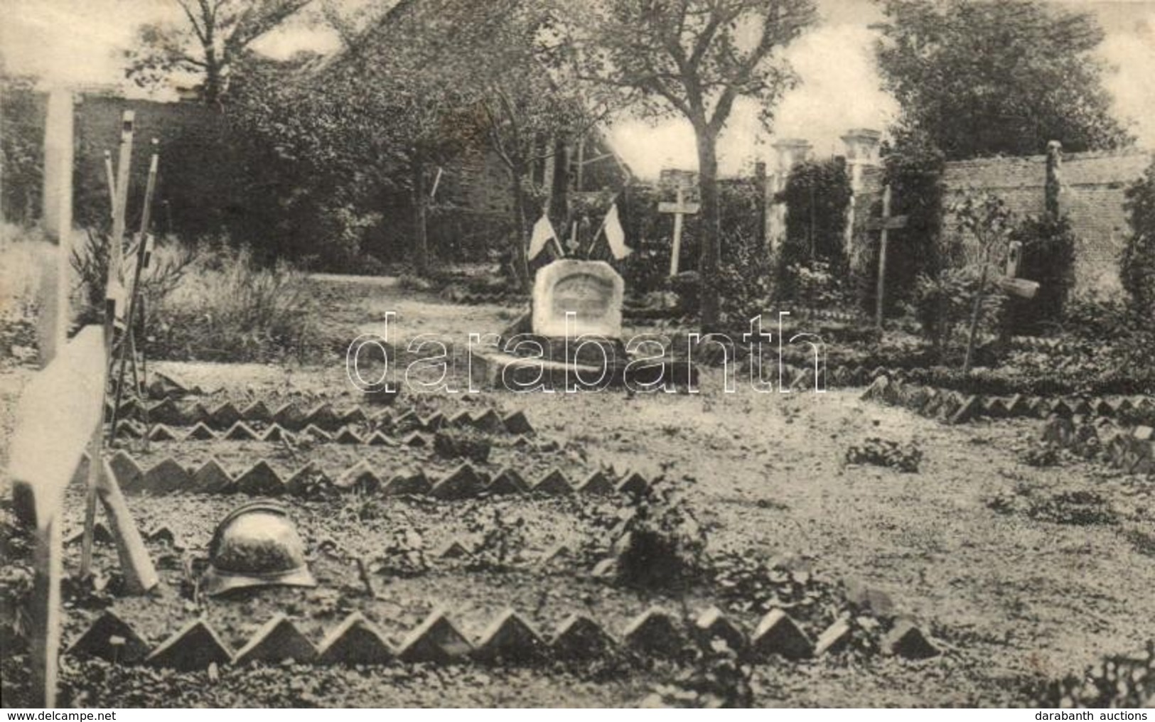 T2 1915 Friedhof Hinter Der Front Bei Beuvraignes (Nordfrankreich) / WWI German Cemetery Behind The Front At Beuvraignes - Zonder Classificatie