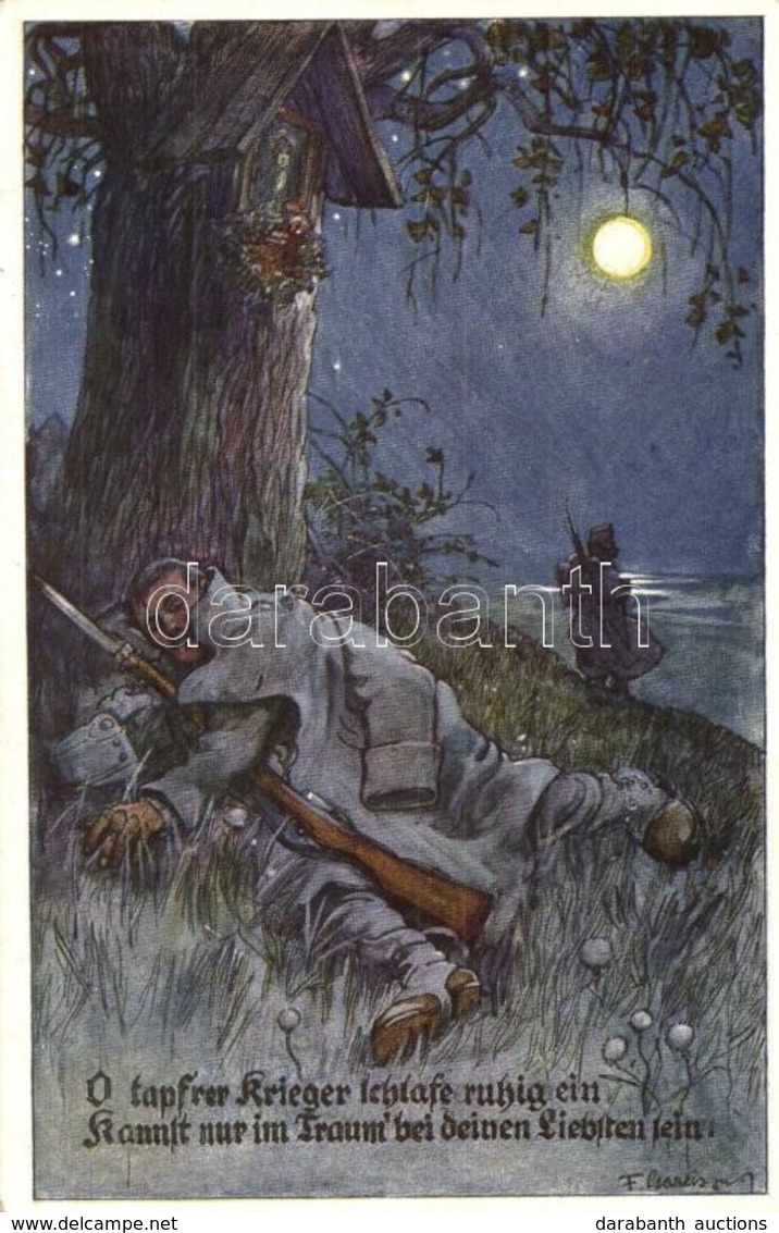 * T2 Osztrák-magyar Katonai Művészlap / WWI Austro-Hungarian K.u.K. Military Art Postcard, Artist Signed - Unclassified