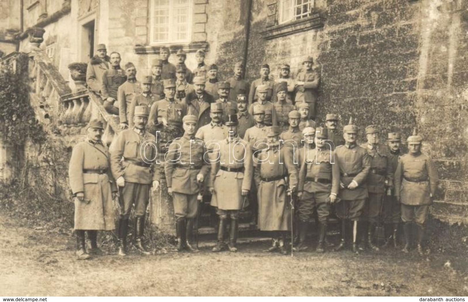 ** T2 Első Világháborús Német Főtisztek Csoportképe / WWI German Generals, Officers, Group Photo - Zonder Classificatie