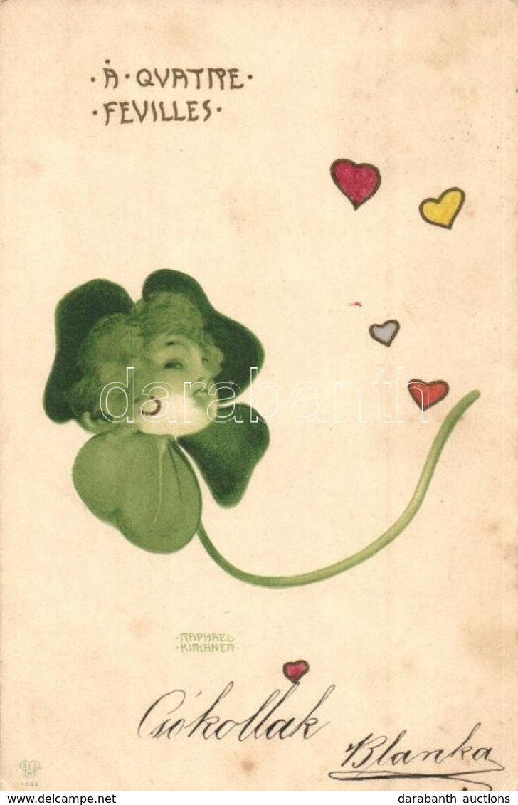 T3 1899 A Quatre Feuilles. S&S W. 1046. S: Raphael Kirchner (apró Sarokhiány / Tiny Corner Shortage) - Zonder Classificatie