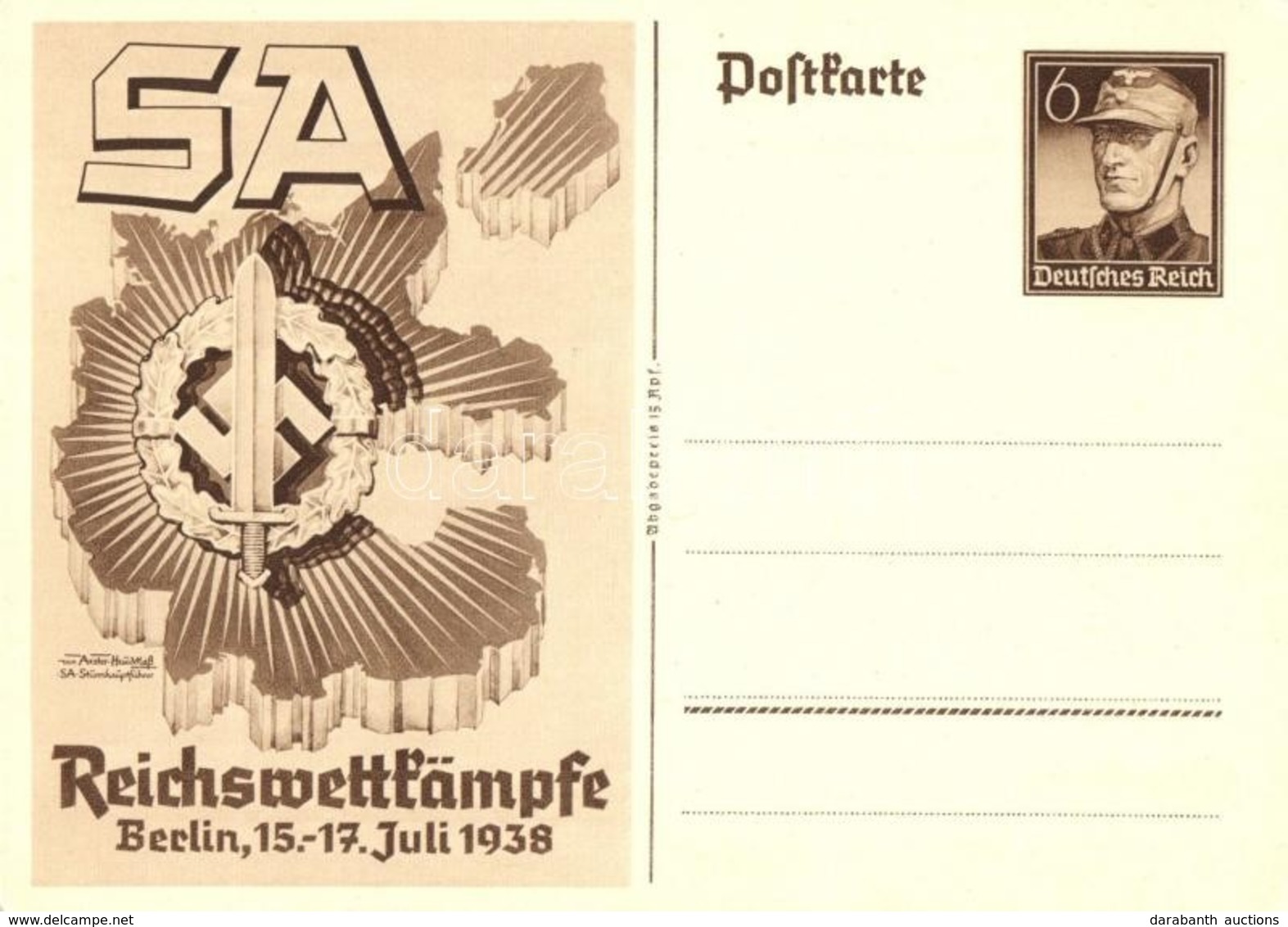 ** T2 SA Reichswettkämpfe Berlin 15-17. Juli 1938 / Sturmabteilung Imperial Competition Games, NSDAP Nazi Party Propagan - Unclassified