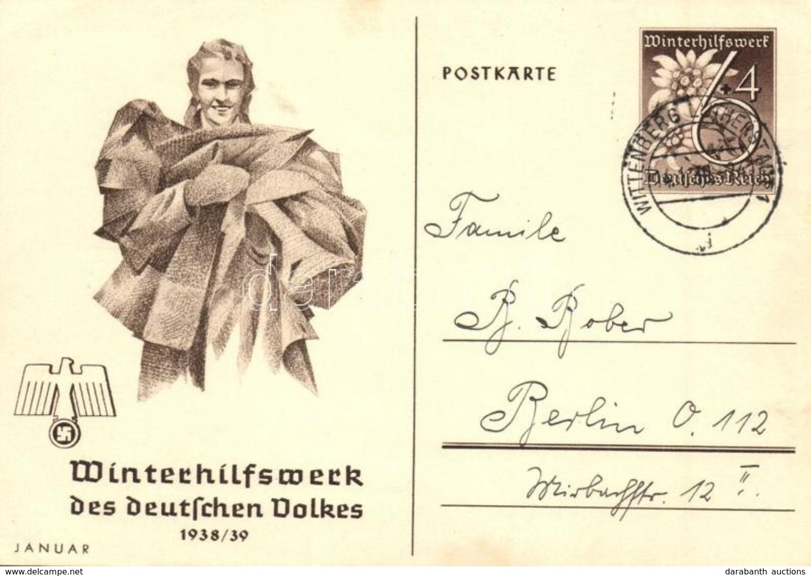 T2/T3 Winterhilfswerk (WHW) Des Deutschen Volkes 1938/39 Januar / 'Winter Relief Of The German People' NSDAP Nazi Party  - Unclassified