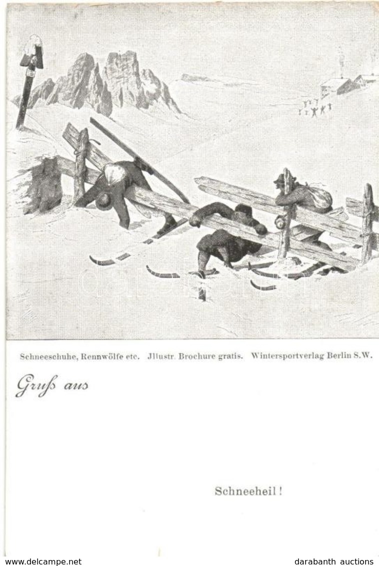 ** T2 Gruss Aus... Schneeheil! Wintersportverlag Berlin SW. 46. Liefert: Schneeschuhe, Rennwölfe Etc. Illustr. Brochure  - Non Classificati