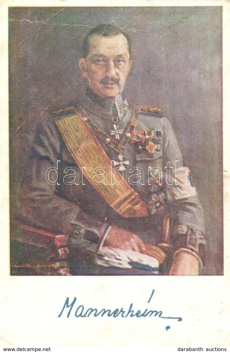 T3 Carl Gustaf Emil Mannerheim, Former President Of Finland S: Emil Rautalan (EB) - Zonder Classificatie