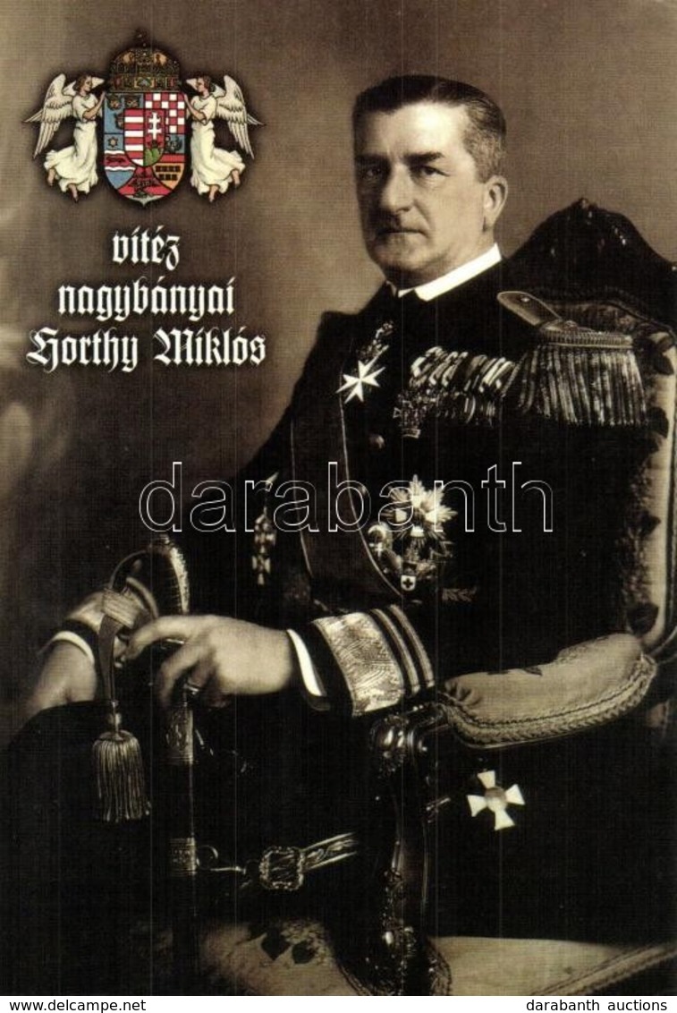 ** T2/T3 Vitéz Nagybányai Horthy Miklós, Magyar Címer - Reprint Képeslap (EK) - Zonder Classificatie