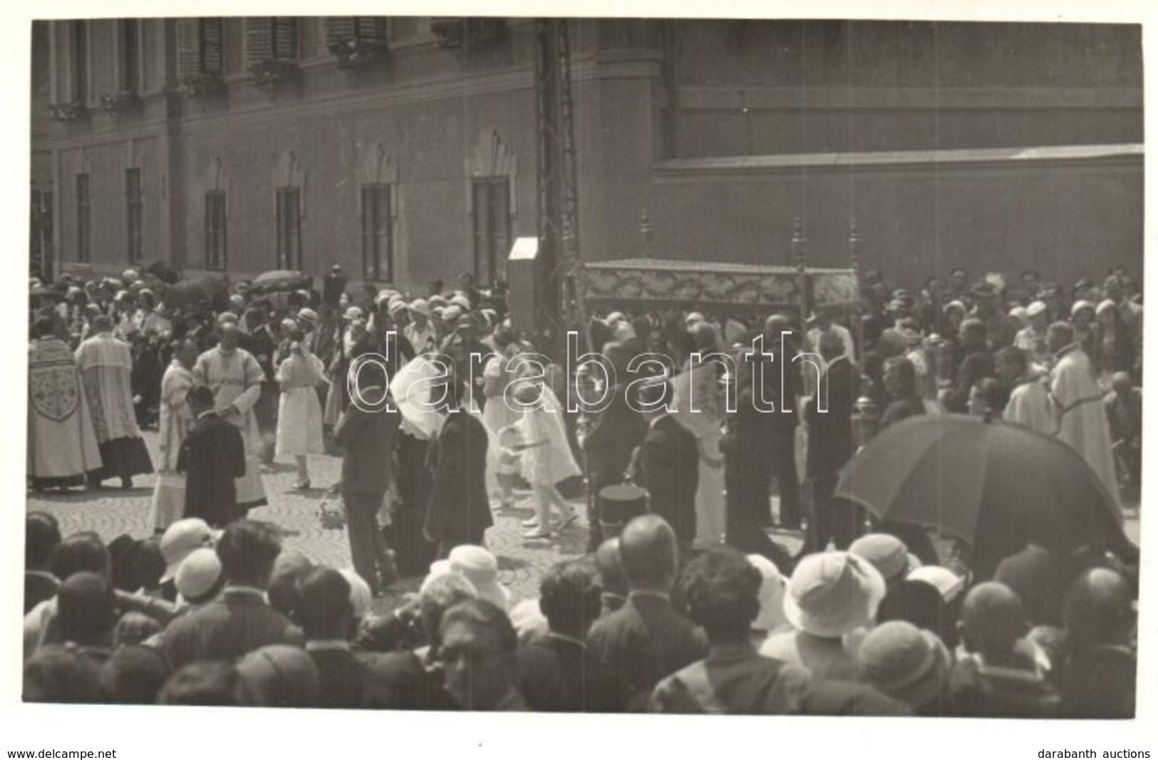 * T1/T2 1934 Budapest, Úrnapi Körmenet. Eredeti Fotó Felvétel / Corpus Domini Procession In Budapest. Photo - Zonder Classificatie