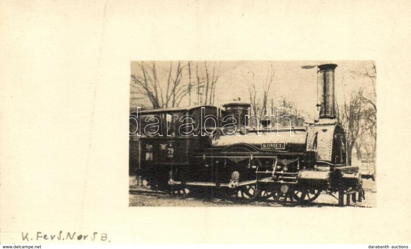 * T2/T3 Kaiser-Ferdinands-Nordbahn KFNB Komet II 1B / Emperor Ferdinand Northern Railway Komet Locomotive. Photo - Zonder Classificatie