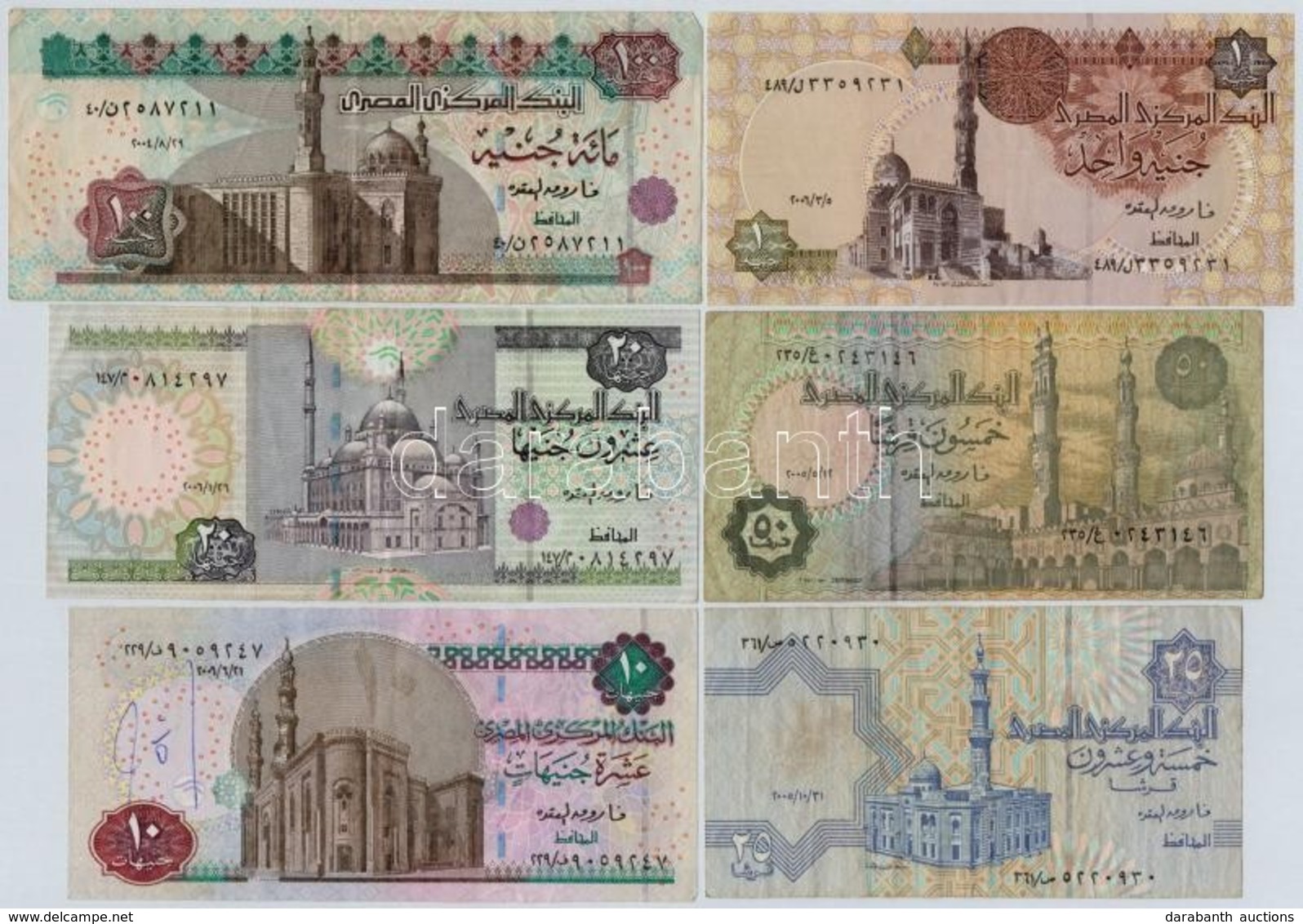 Egyiptom 6db-os Vegyes Bankjegy Tétel T:III
Egypt 6pcs Of Various Banknotes C:F - Non Classificati