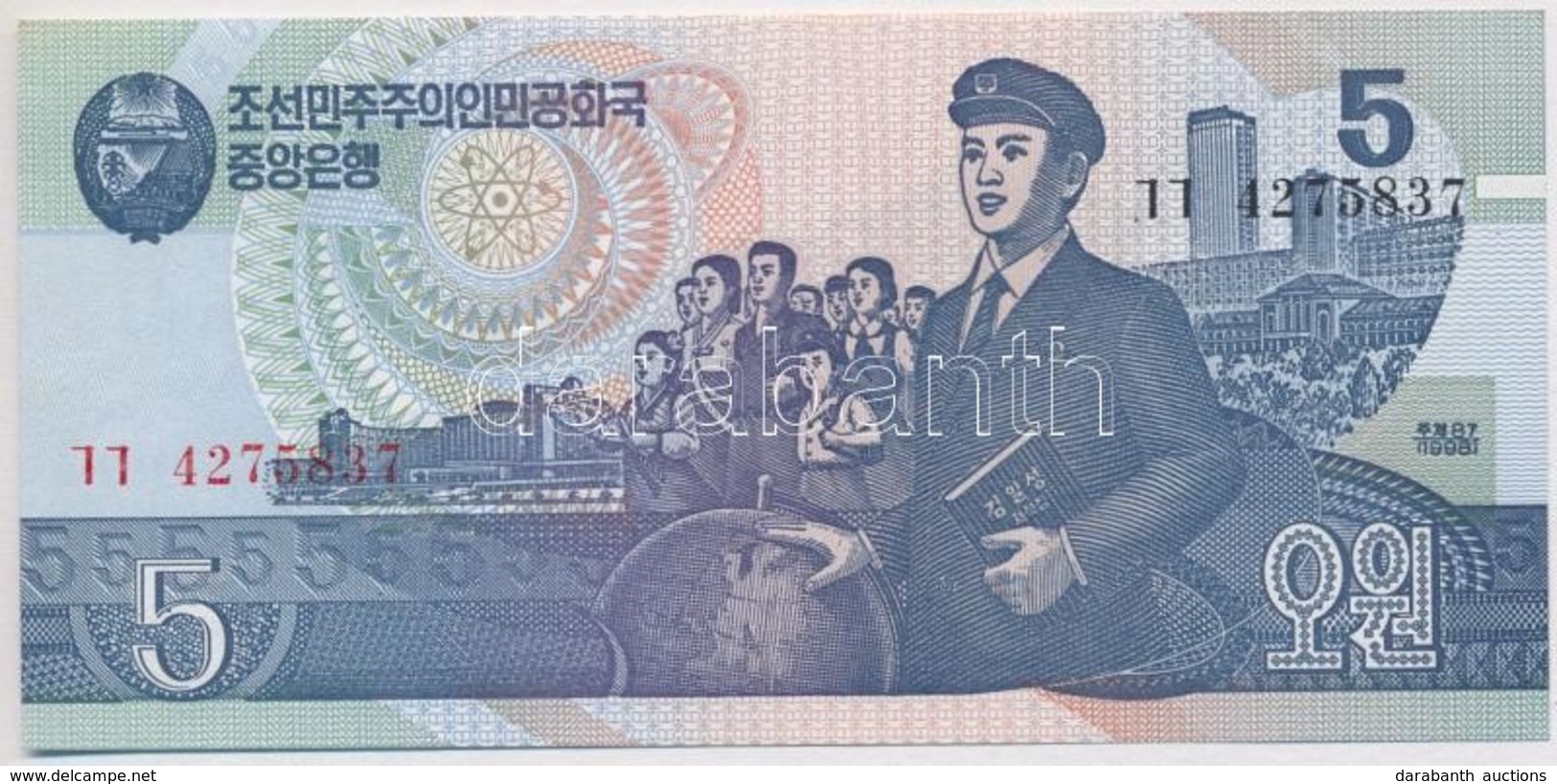 Észak-Korea 1998. 5W T:I 
North Korea 1998. 5 Won C:UNC - Non Classificati