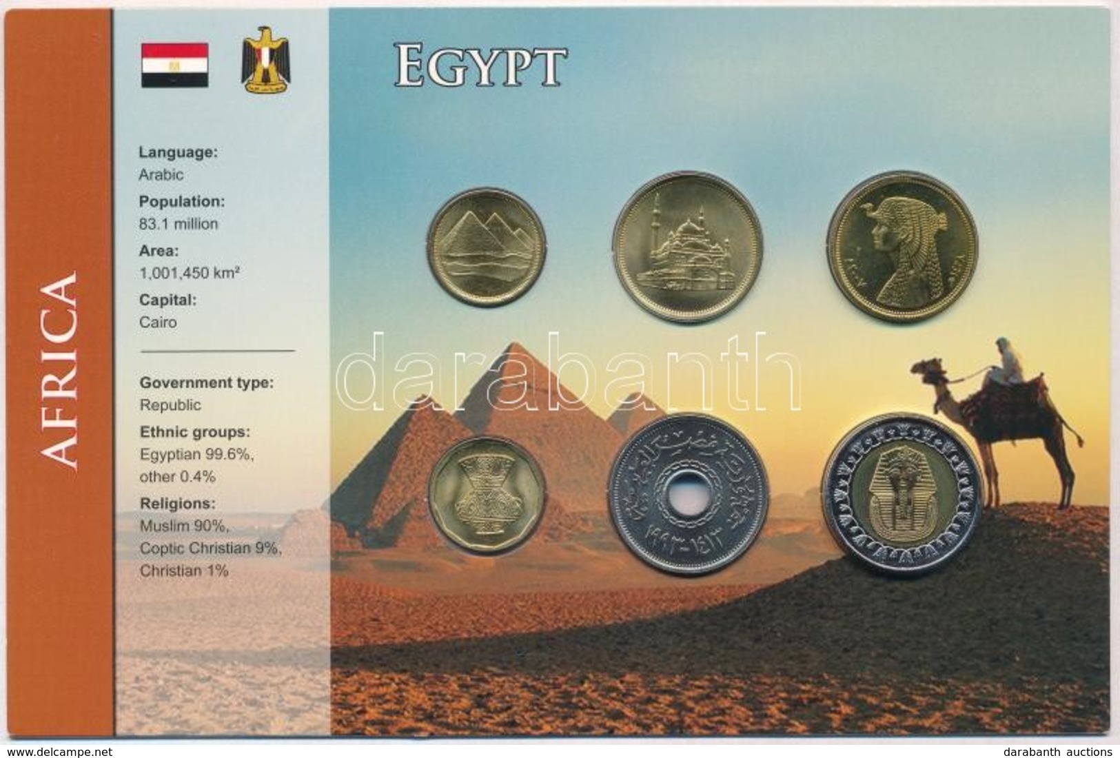 Egyiptom 1984-2007. 1p-1Ł (6xklf) Fémpénz Szettben T:1
Egypt 1984-2007. 1 Piaster - 1 Pound (6xdiff) Metal Coins In Set  - Zonder Classificatie