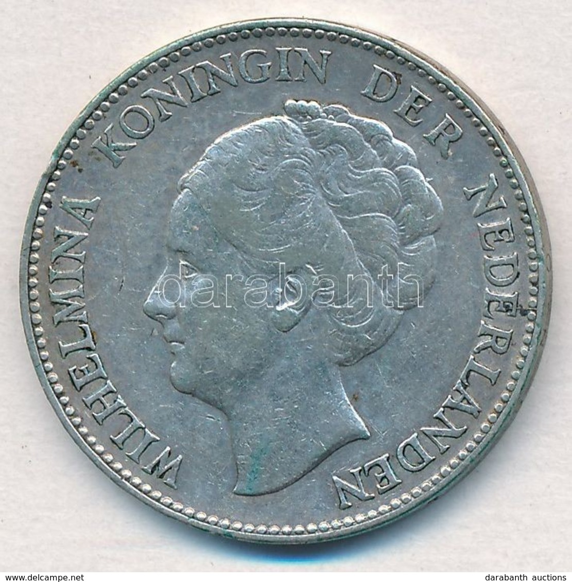 Hollandia 1931. 1G Ag 'I. Vilma' T:2
Netherlands 1931. 1 Gulden Ag 'Wilhelmina I' C:XF
Krause KM#161.1 - Zonder Classificatie
