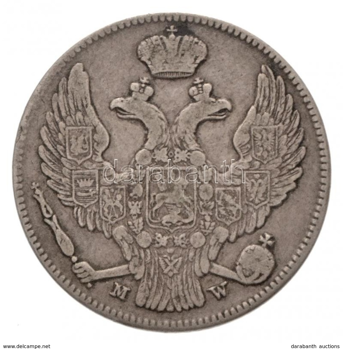 Lengyelország / Kongresszusi Lengyelország 1839MW 2Zl (30k) Ag T:2,2-
Poland / Congress Poland 1839MW 2 Zlote (30 Kopeks - Zonder Classificatie