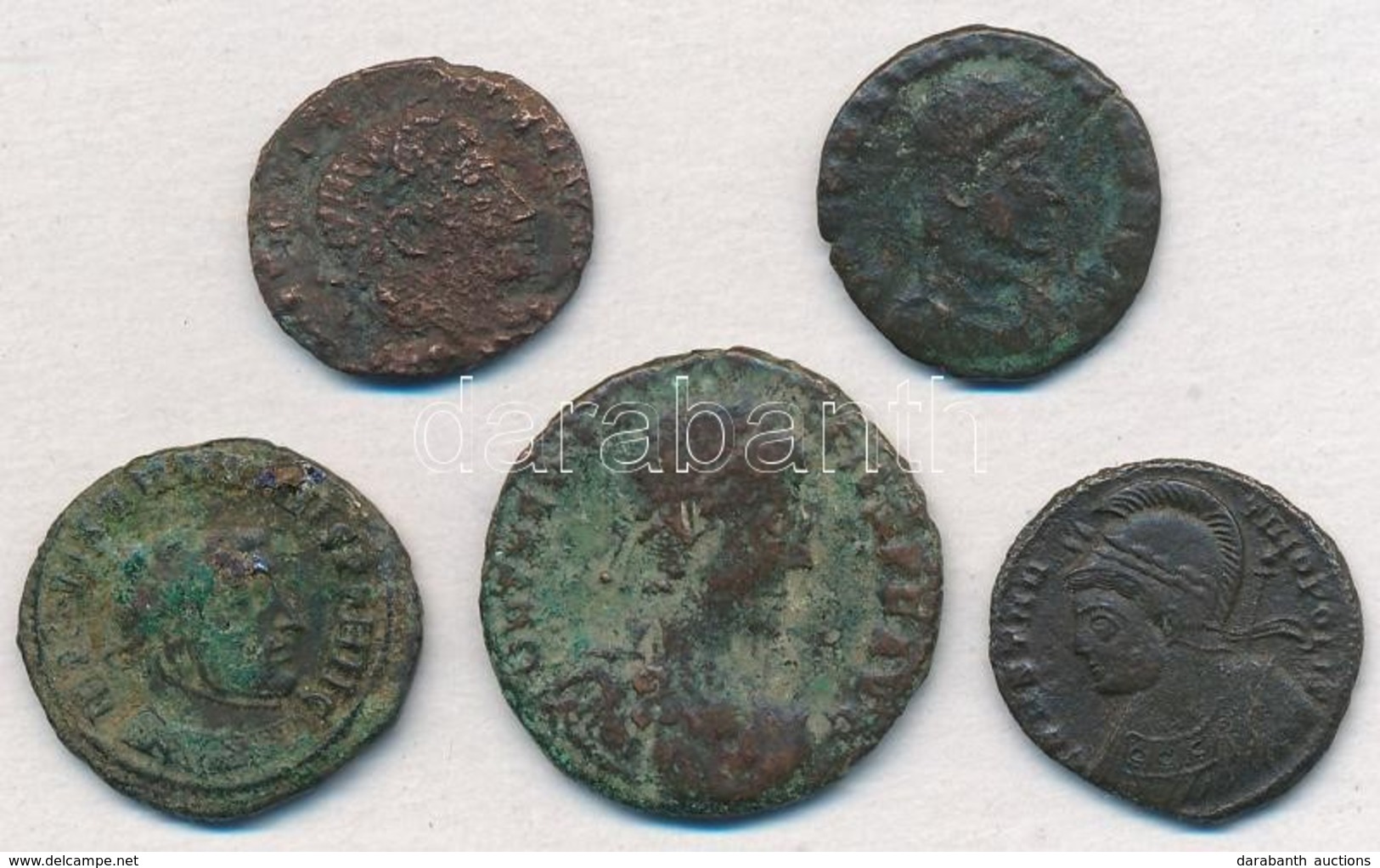Római Birodalom 5db-os Vegyes Rézpénz Tétel, Főleg Sisciában Vert érmék A Kr. U. IV. Századból T:2-,3 Patina
Roman Empir - Unclassified